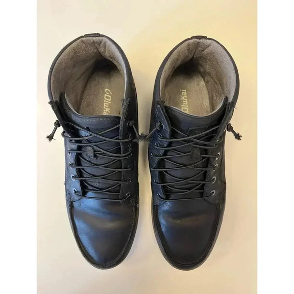 OluKai‎ Black Leather Waterproof Boots Men’s Size US 12/EU 45 - Picture 4 of 7